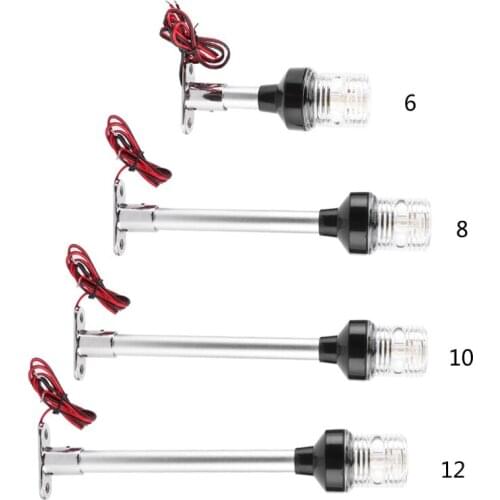 Stainless Steel 316 Stand Lamp 6/8/10/12inch 5W Highlights LED Boat Yacht Light Signal Lamp