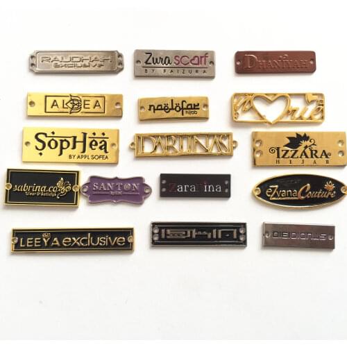 Custom Metal Labels With Own Logo Name Tags For Clothes/Jeans/Shoes