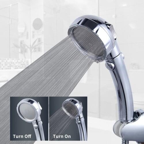 Handheld Shower Head 3 Settings High Pressure Showerhead Adjustable Detachable Bathroom Bath Shower Head with ON/Off Pause