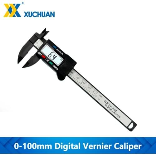 Caliper 0-100mm LCD Digital Caliper Measuring Instruments Gauge Micrometer Plastic Vernier Caliper Measure Tool