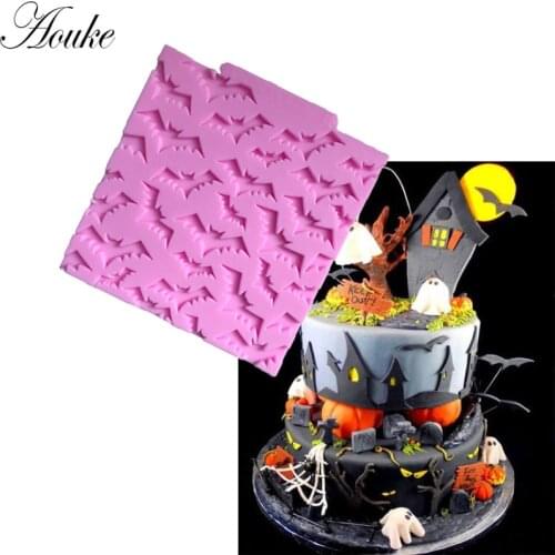 1PCS Halloween Bat Shape Silicone Soap, Chocolate, Cake Silicone Cake Molds, Fondant Cake Decorate G203