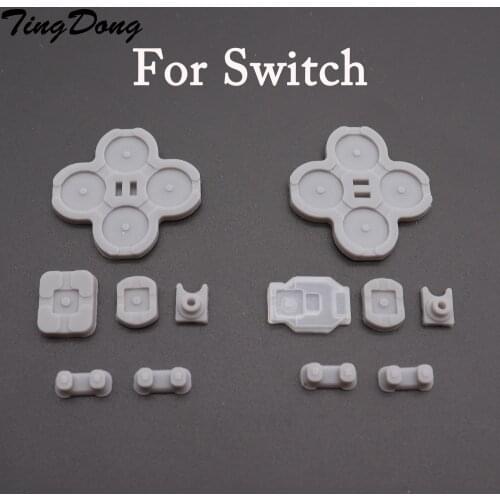 TingDong 50sets/lot Rubber Conductive Buttons A-B D-pad for NS Nintendo Switch Joy-Con Silicone Start Select Keypad