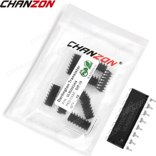 10Pcs ULN2003AN DIP-16 Darlington Transistor Bipolar Junction BJT Triode Triacs Tube Fets DIP DIY 500mA 50V ULN2003 ULN2003A
