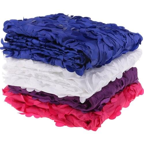 3D Rose Lace Fabric Flower Satin Fabric 59 Inches Wide for Wedding Dress Party Costume Craft Making Sold by 1 Meter