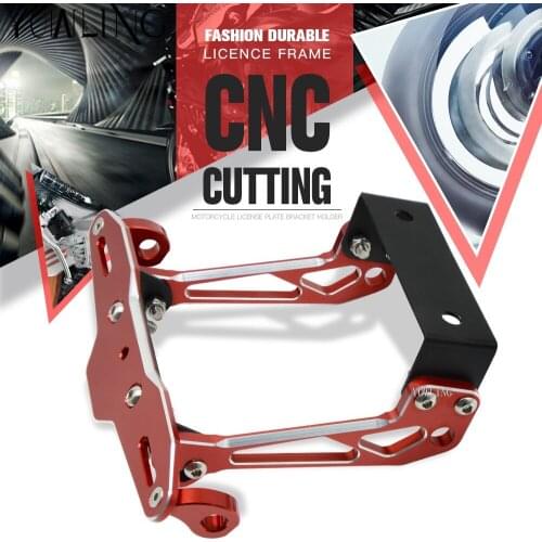 CNC Universal aluminum Motorcycle License Plate Holder Mount Bracket Hanger Registration for yamaha honda ducati Kawasaki