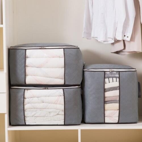 Waterproof Non-Woven Closet Organizer For Travel Luggage Home Easy Tidy Wardrobe Organizer Quilt Clothing Shoe Storage Bag
