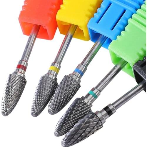 5 Type Tungsten steel Nail Drill Bits For Nail Drill Machine Electric Nail File Accessory Carbide Milling Cutters Manicure Tools