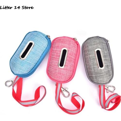 1PC Portable Pet Dog Poop Bag Dispenser Pick-Up Bags Holder With Rope Cleaning Waste Garbage Box