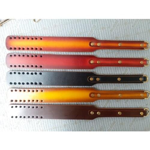 2 Layer Spanking Paddle Real Leather Firm Grab