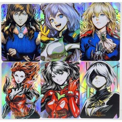 54pcs/set ACG Supergirl Wonder Woman Harleen Quinzel Nami Toys Hobbies Hobby Collectibles Game Collection Anime Cards