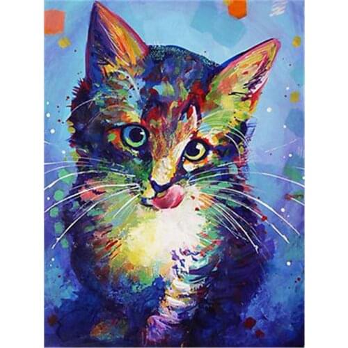 ARMYQZ Diamond Painting Full Square/Round Drill 5D DIY "Cute Cat" Daimond Embroidery Rhinestone Cross Stitch Decor Animal