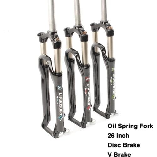 Mountain Bike Shock Absorbers Fork Mtb Suspension 26 inch Disc V Brake Universal Oil Spring Resilience Damping Bicycle Parts