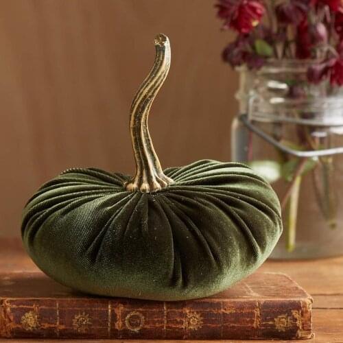 Thanksgiving Handmade Velvet Pumpkins Decor Super Soft Stuffed Pumpkin With Exquisite Artificial Pumpkin Foam Simulated #P1
