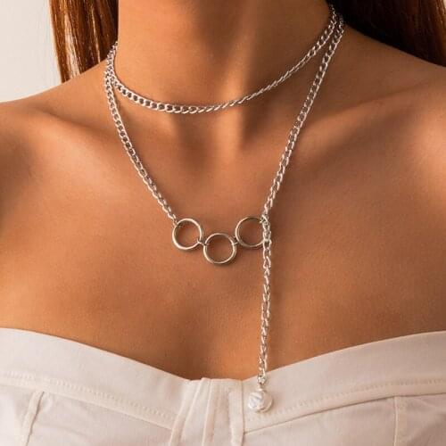 Fashion Women Round Imitation Pearl Necklace for Women Statement Clavicle Chain Choker Necklace Jewelry Accessories