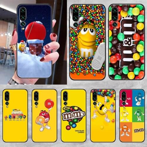 M&M Chocolate Phone case For Huawei P Mate P10 P20 P30 P40 10 20 Smart Z Pro Lite 2019 black silicone prime pretty waterproof