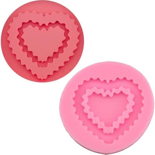 Double love photo frame silicone cake mold silicone mold turn sugar chocolate decorative tool gypsum drop glue DIY soap mold