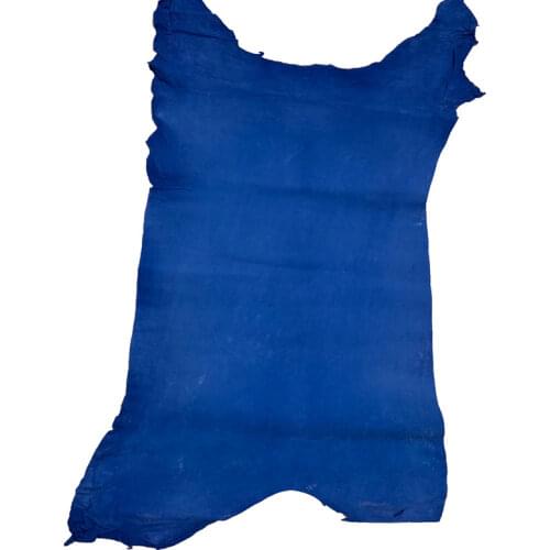 Blue Genuine pig split suede leather material whole piece