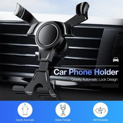 Gravity Car Holder For Phone in Car Air Vent Clip Mount No Magnetic Mobile Phone Cell Stand Support For iphone XS Samsung 20J2
