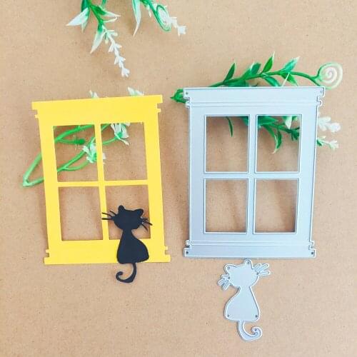 Cat combination window and cat decorative metal cutting die cutting card knife stamping die