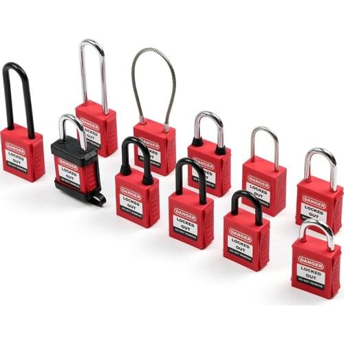 Lockey Engineering Security Steel Shackle Safety Lockout Padlock with key Energy Isolation Lock Maintain Loto Tagout
