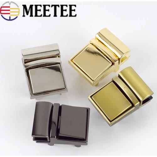 Meetee 2/5pcs 38X28mm Metal Bag Locks Clasp Handbags Twist Lock Switch Latch Padlock Buckles DIY Hardware Decoration Accessories