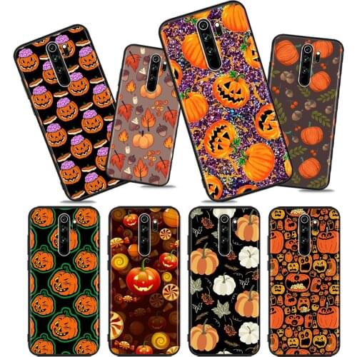 Pumpkin head halloween Soft TPU For Xiaomi Redmi Note10 10S 9T 9S 9 8T 8 7 6 5A 5 4 4X Prime Pro Max Black Phone Case