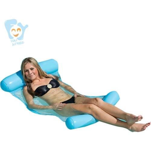 Inflatable Water Hammock for Adults PVC Pool Noodle Inflatable Buoy Summer Pool Floats Beach Sea Mattress