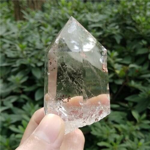 Natural Phantom Wand Healing Ghost Quartz Point Meditation Chakra Clear Quartz
