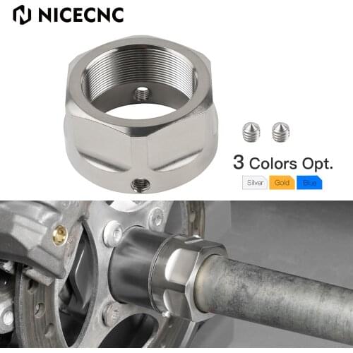NICECNC ATV Alloy 35mm Rear Axle Lock Nut Screw Bolt For Yamaha RAPTOR 700 06-21 700R 11-21 SE 14-20 YFZ450 YFZ 450 06-09 12-13