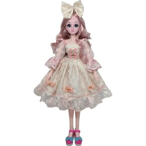New 60cm BJD Doll with Princess Clothes Accessories 21 Movable Jointed Dolls Party Gown Dress Toys for Girls Gift