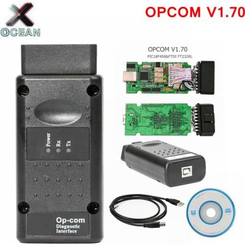 OPCOM V5 For Opel OP COM V1.70 flash firmware update PIC18F458 FIDI CAN BUS OBD OBD2 Scanner Automotriz Car Diagnostic Auto Tool