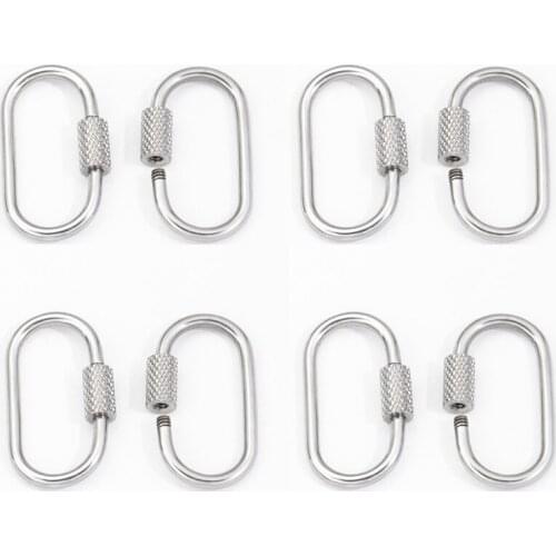 5Pcs/lot Necklace Bracelet Buckles Stainless Steel Oval Buckle DIY Jewelry Making Accessories Men Women Punk Rock Supplies