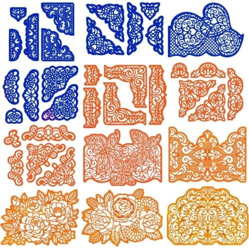 Retro Flower Edge Borders Corner Metal Cutting Dies for DIY Scrapbooking Embossing Decorative Crafts Paper Cards Making New 2019