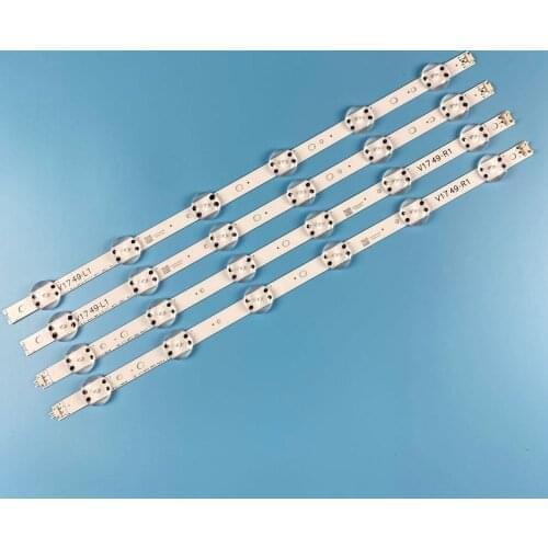 4pcs LED Backlight strip For LG 49'' TV 6916L-2862A 6916L-2863A V17 49 R1+L1 ART3 49UJ670V-ZD 49UJ651V LC490DGG(FK)(MD)