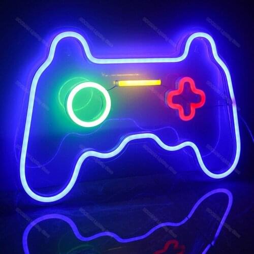 Gamepad Led Neon Light Sign Game Icon Neon Sign Bedroom Night Light Wall Hanging Neon Lights Aesthetic Room Decor Birthday Gift