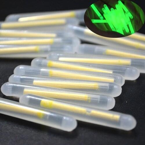 2/10/20/50Pcs 4.5*39mm Night Green Fluorescent Light Fishing Floats Bobbers Luminous Dark Glow Sticks Carp Fishing Accessories