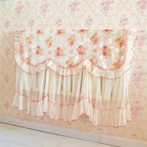 Warm Love Romantic Cozy Heating Cover Countryside Flower Lace Heating Dustproof Cover Radiator Cover Heating Protect Cover