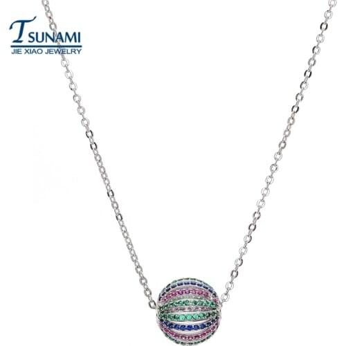 Fine spherical colored pendant Fit for a woman/girls fashion jewelry zircon pendant D-001