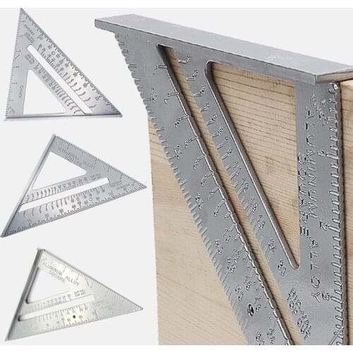 Try-square Line Scriber Saw Guide Measurement Tool Triangle Square Ruler Aluminum Alloy Speed Protractor Miter For Carpenter