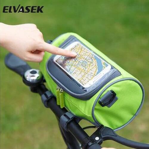 Cycling Phone Bag Bicycle Bags Panniers Touch Screen Front Bicycle Tube Handlebar Tube Cylinder Bags Travel Accessories 2021New