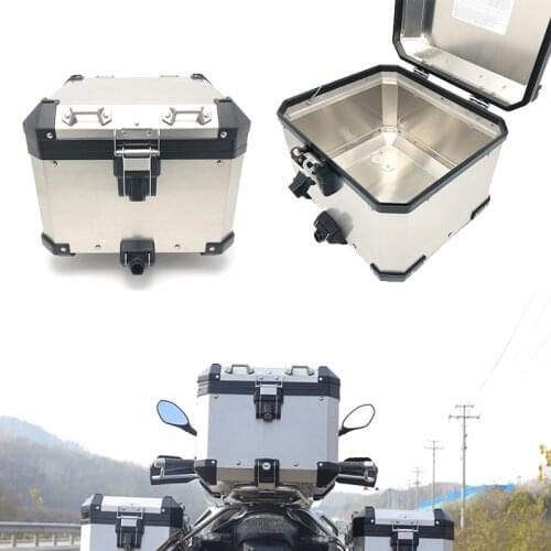 R1200GSA Top Case Rear Luggage Box Tail Boot Case Trunk Side Saddlebag Aluminum For BMW R 1200GS LC ADV 2014 2015 2016 2017 2018