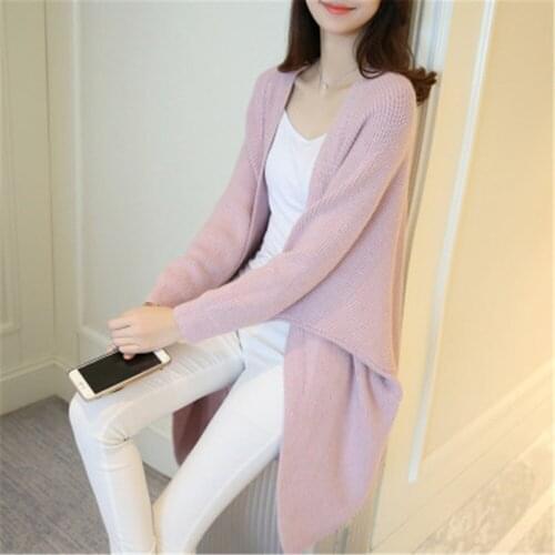 2021 Plus Size Jacket Loose Ladies Sweaters Cardigans 3XL Long Cardigan Women Sweater Autumn Winter Bat Sleeve Knitted Sweater