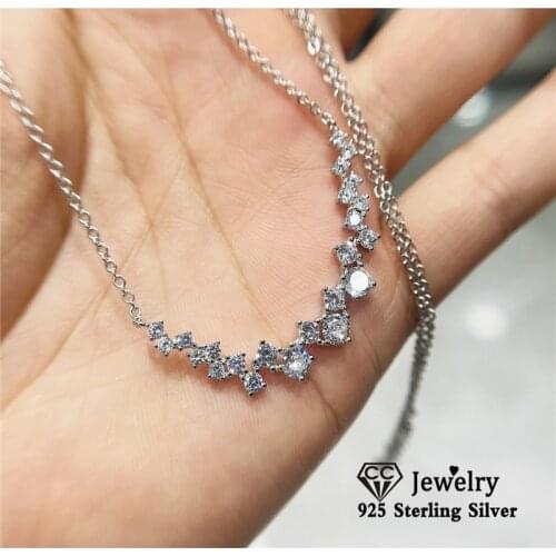 CC Necklace for Women Shine Stone Cubic Zirconia Chocker Wedding Engagement Bridal Jewelry Accessories CCN298