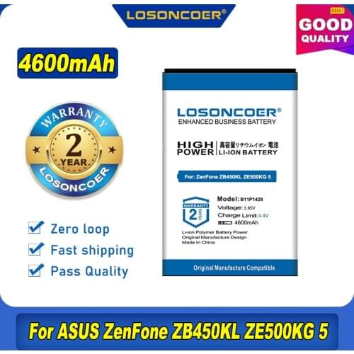 100% Original LOSONCOER B11P1428 Battery 4600mAh For ASUS ZenFone Go ZB450KL ZE500KG 5" X009D X009DB ZB452KG Go 4.5 Battery