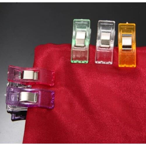 100 Piece Plastic Sewing Clips Fabric Cloth Holding Colorful DIY Craft Sewing Crochet Small Edge Clip Accessories 2.7*1cm