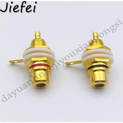 1000pcs Gold Plated RCA Female Panel Mount Chassis Socket connector New