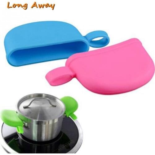 2pcs/set Kitchen Accessories Silicone Heat resistant Anti-skid Lid Cover Holding Knob Pot Handle Cover