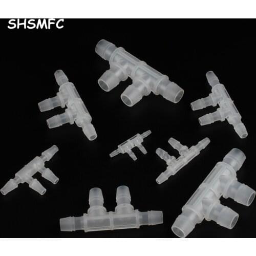 3~200Pcs 2.4~11.1mm PP Equal Path 4-Ways Hose Connectors Garden Irrigation Aquarium Tank Adapter Air Pump Aerator Pagoda Joints