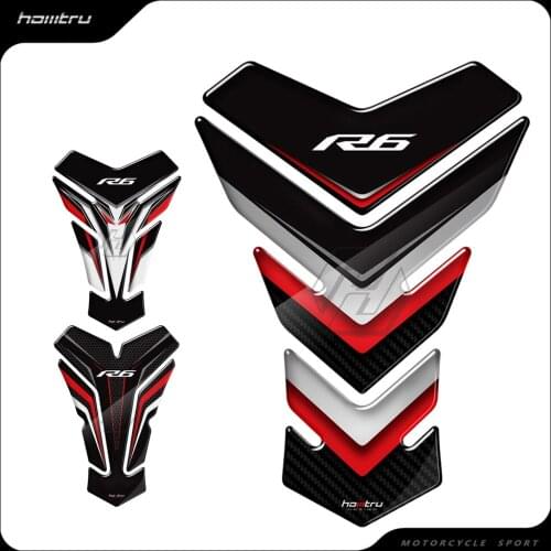 3D Resin Motorcycle Tank Pad Protector Sticker Case for Yamaha YZF-R6 R6 All Year