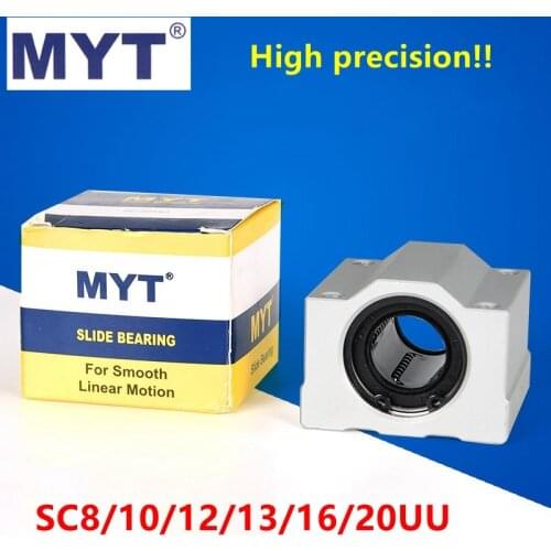 4pcs MYT SC8UU SC10UU SC12UU SC13UU SC16UU SCS20UU 8mm 10mm 12mm 16mm Linear ball Bearing Slide Block CNC shaft 3D Printer parts